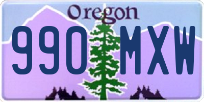 OR license plate 990MXW