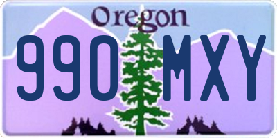 OR license plate 990MXY