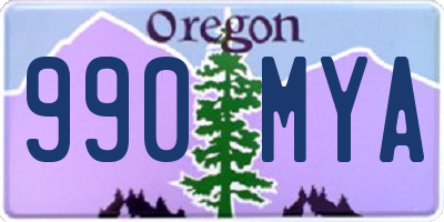 OR license plate 990MYA
