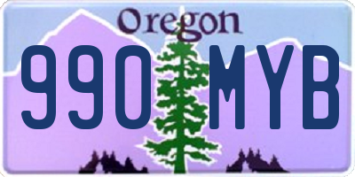 OR license plate 990MYB