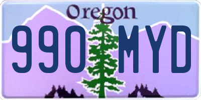 OR license plate 990MYD