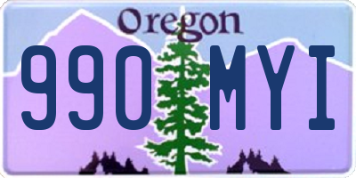 OR license plate 990MYI