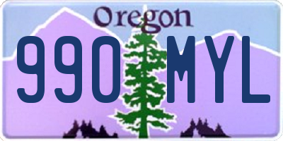 OR license plate 990MYL