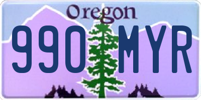 OR license plate 990MYR