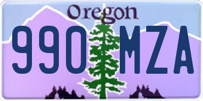 OR license plate 990MZA