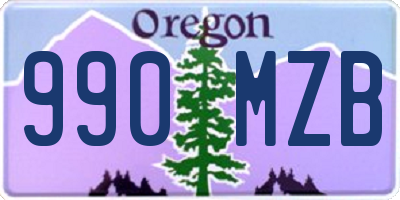 OR license plate 990MZB