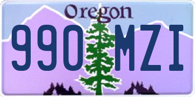 OR license plate 990MZI