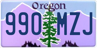OR license plate 990MZJ