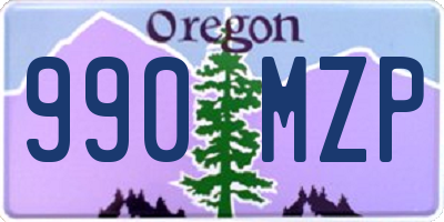 OR license plate 990MZP