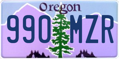 OR license plate 990MZR