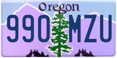 OR license plate 990MZU