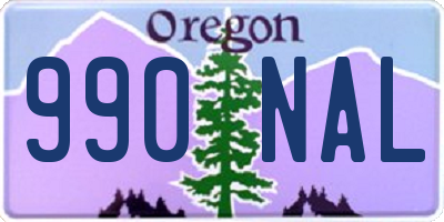 OR license plate 990NAL