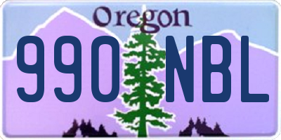 OR license plate 990NBL