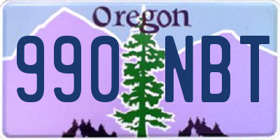 OR license plate 990NBT
