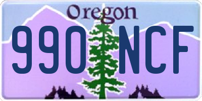 OR license plate 990NCF