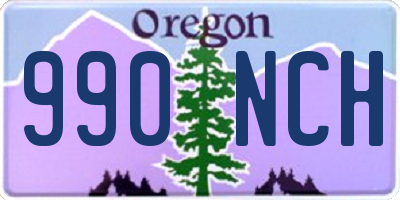 OR license plate 990NCH