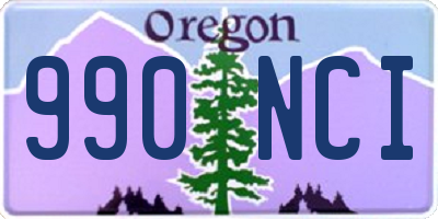 OR license plate 990NCI