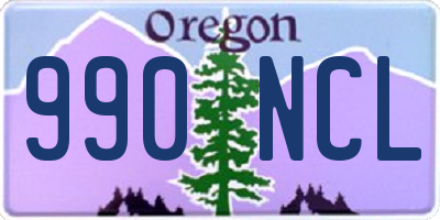 OR license plate 990NCL