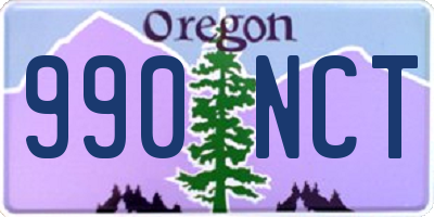 OR license plate 990NCT