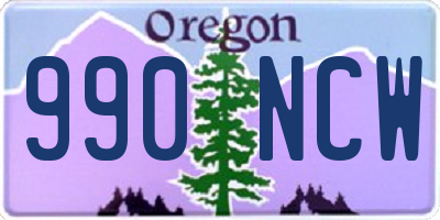 OR license plate 990NCW