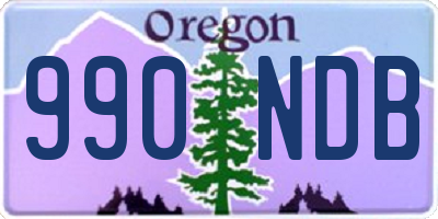 OR license plate 990NDB