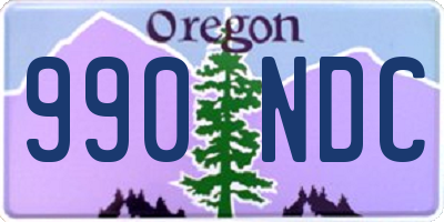 OR license plate 990NDC