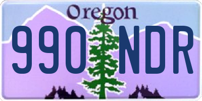 OR license plate 990NDR