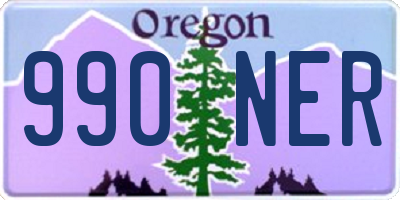 OR license plate 990NER