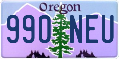 OR license plate 990NEU