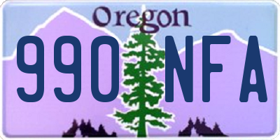 OR license plate 990NFA