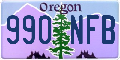 OR license plate 990NFB
