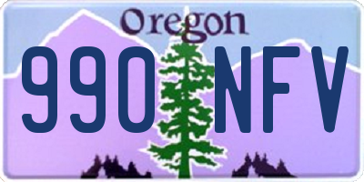 OR license plate 990NFV