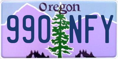 OR license plate 990NFY