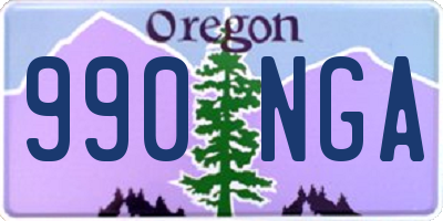 OR license plate 990NGA