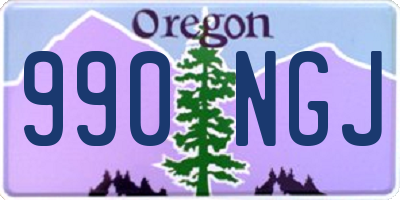 OR license plate 990NGJ