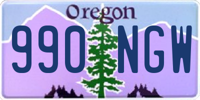 OR license plate 990NGW