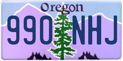OR license plate 990NHJ