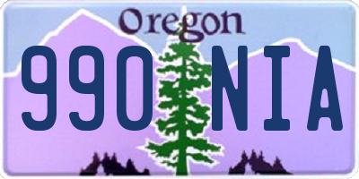 OR license plate 990NIA