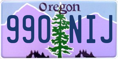 OR license plate 990NIJ