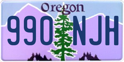 OR license plate 990NJH