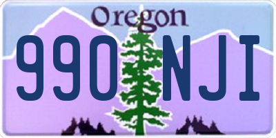 OR license plate 990NJI