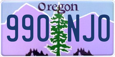 OR license plate 990NJO