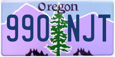 OR license plate 990NJT