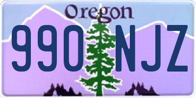 OR license plate 990NJZ