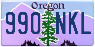 OR license plate 990NKL