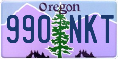 OR license plate 990NKT