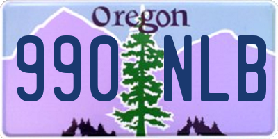 OR license plate 990NLB