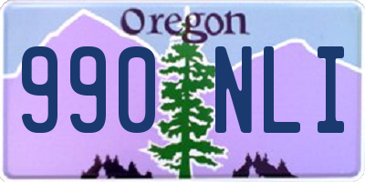 OR license plate 990NLI
