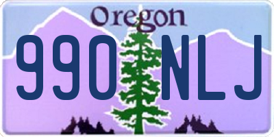 OR license plate 990NLJ