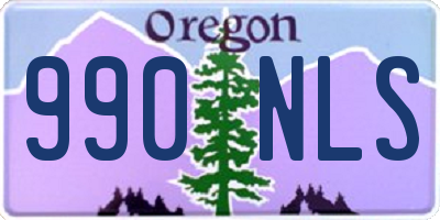 OR license plate 990NLS